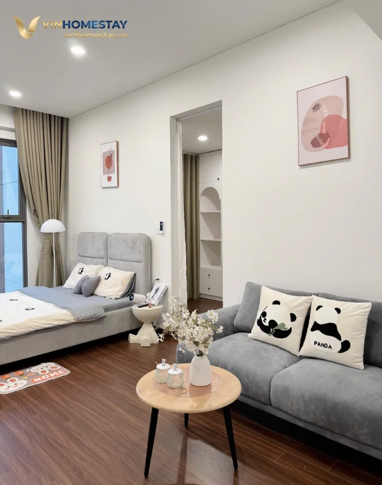 Studio không gian hiện đại và ngọt ngào — studio 30m² của Vinhomestay
