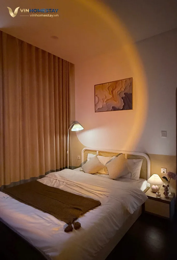 Studio trắng be thanh lịch — studio 30m² của Vinhomestay
